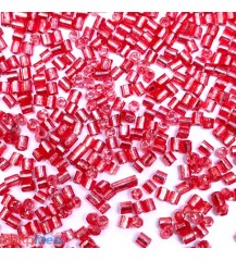 Beads 2mm - Glass Hexagonal - Red